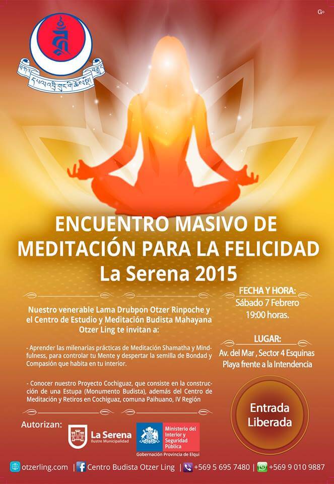 Encuentro Masivo de Meditación para la Felicidad – La Serena – Enero 2015