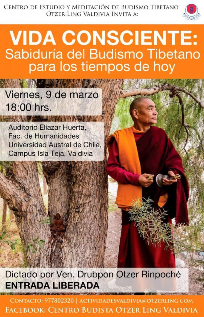Charla Vida Consciente: Sabiduría del Budismo Tibetano para los tiempos de hoy