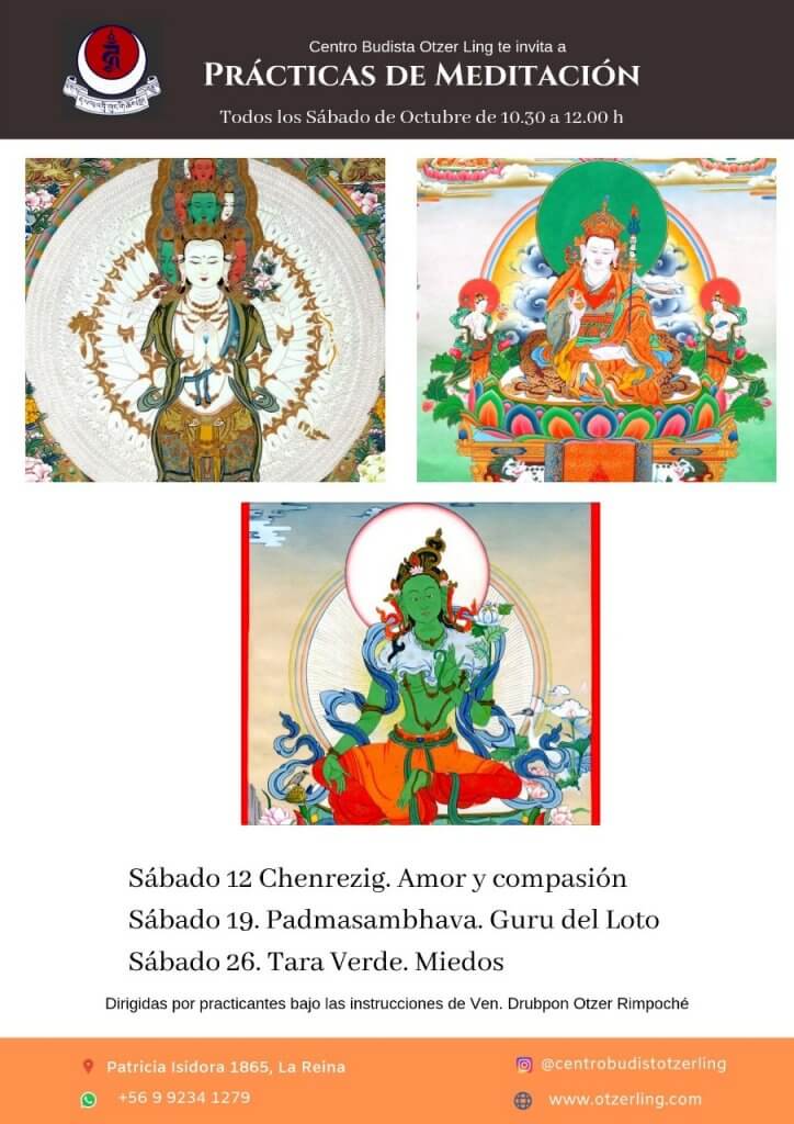 Prácticas de Meditación Tibetanas Budistas de Octubre
