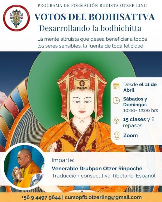 Programa de Formación Budista: Curso Los Votos del Bodhisattava – Desarrollando la Bodhicitta