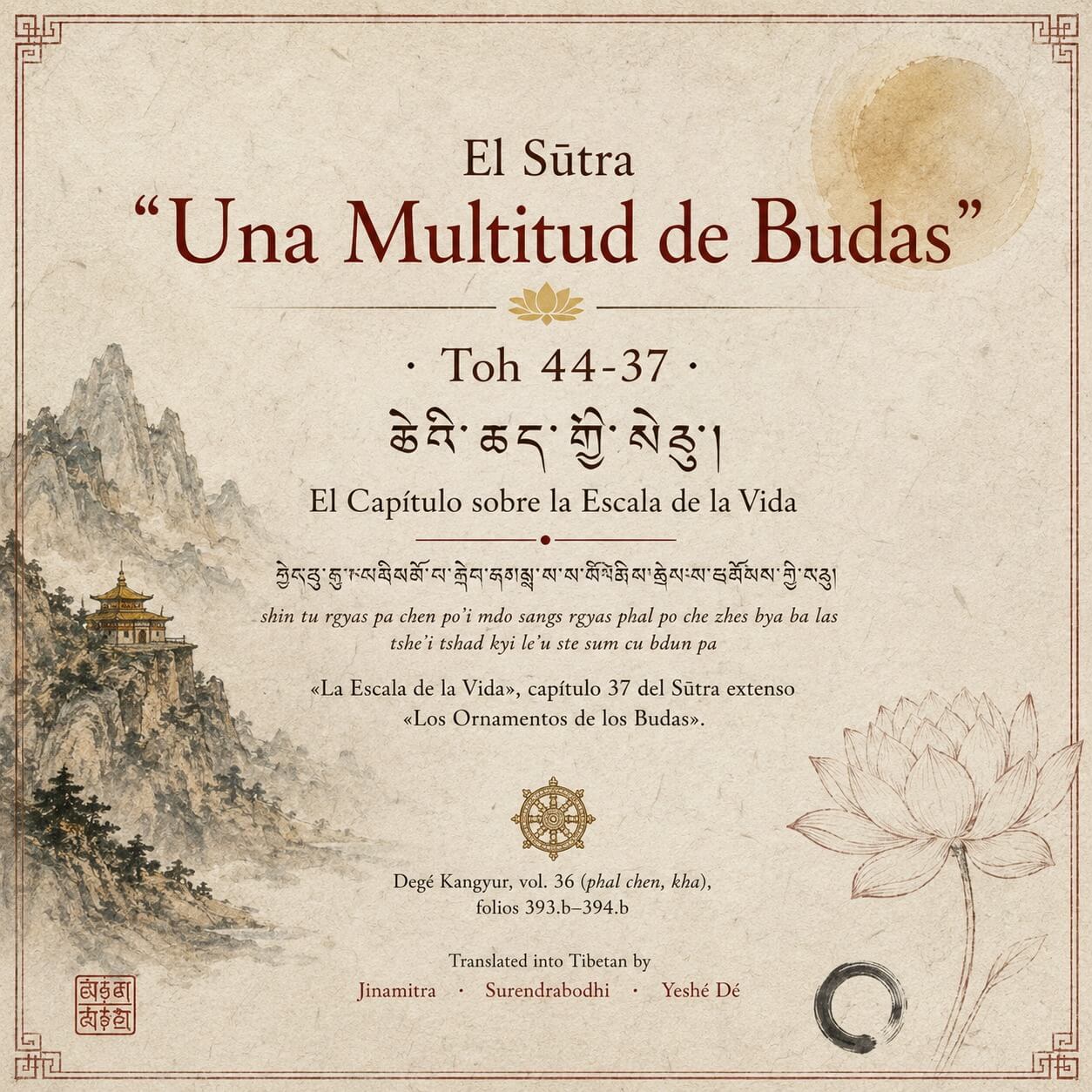 El Sutra: Una Multitud de Budas – El Capítulo sobre la Escala de la Vida